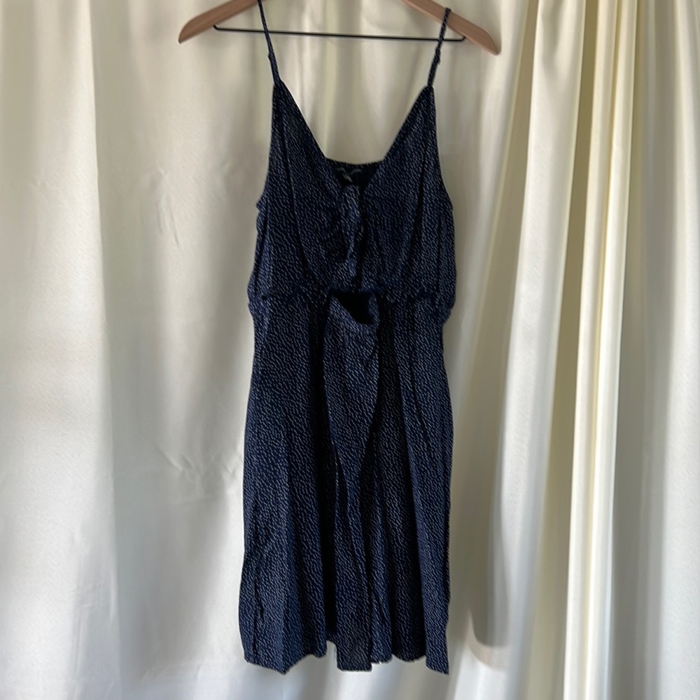 AMERICAN EAGLE Tie Front Polkadot Dress